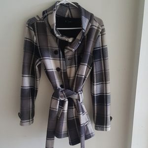 Gray Plaid Coat